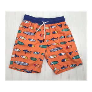Maamgic Boys Orange Print Mesh Lined Swim Trunks Shorts Size 8